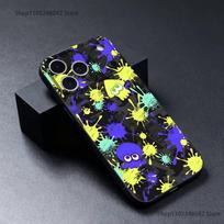 S-Splatoon Game Black Soft Cover Phone Case For iPhone 17,16,15,14,13,12,11,Pro,XS,Max,XR,Plus,E,SE4,Mini iPhone12 black