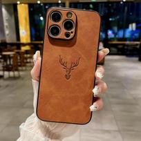 Prabangus matinio paviršiaus elnio odos dėklas telefonui For For Iphone 11 12 13 14 15 16 Pro Max Plus X Xs Max XR Bamperio dėklai Galinis dangtelis For iPhone 16Pro Max