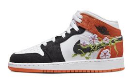 Jordan 1 Mid SE Krepšinio Gėlė GS DQ8390-100 38.5 black