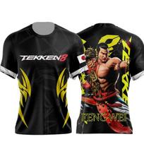 Bandai Tekken 8 Jin Kazama 3D greitai džiūstantys marškinėliai vyrams, moterims, vaikams, vasaros sporto žaidimų marškinėliai, vasaros lauko šeimos drabužiai 3XL black