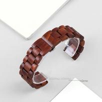 Medinė laikrodžio apyrankė Samsung Galaxy Watch6 5 4 3, Medinė apyrankė Huawei Watch GT2 GT3, Laikrodžio apyrankė Amazfit GTS, Apyrankė 22mm raudona