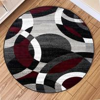 Modernus Blokuotas Apvalus Kilimas Apskriti Kilimai Svetainei Miegamojo Dekoras Neslystantis Kilimėlis Sofos Kėdės Plotas Kilimas Namų Dekoras Diameter 100cm white
