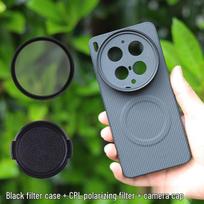 Suderinamas su vivo X300 Ultra: Magnetinis telefono fotografijos rinkinys su CPL poliarizaciniu filtru 67 mm ir sriegiuotu objektyvo žiedu vivo X300 Ultra gray