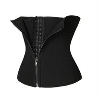 Neoprene Waist Trainer with Zipper & Hook Closure – Tummy Control Corset for Women, Workout Sweat Belt for Gym & Daily Use M juoda