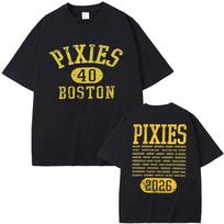 Pixies Medvilniniai marškinėliai Stardust 2026 Nauja pasaulinė gastroturnė Kasdieniai drabužiai Marškinėliai su grafiniu spaudiniu Streetwear Vyrams Moterims Vintažinis viršus M yellow