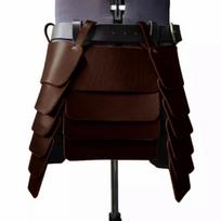 Medieval Viking Belt Skirt Costume with Leg Guards for Halloween and Cosplay tamsiai ruda spalva