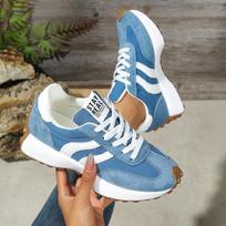 Moteriški platforminiai sportbačiai Raudoni Madingi Laisvalaikio Bėgimo Batai Lengvi Kvėpuojantys Tinklelio Sportiniai Batai Zapatillas De Mujer 36 mėlyna