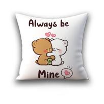 Bubu Dudu Pillow Cover Birthday Wedding Gifts 45X45 Cushions Covers Dakimakura Throw Pillows Square Pillowcase Cute Short plush 50*50(CM)-1Pcs