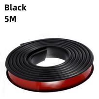 5M Nauja U formos briaunų juosta spintelės, stalviršio briaunų juosta Dekoratyvinė juostelė TPE Medžio baldų apsauginis dangtelis Namų dekoravimas (Black,9mm) juoda
