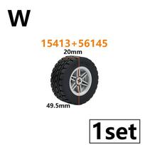 1 vnt. MOC techninis padangos ratlankio statybinis elementas Suderinamas automobilis Sunkvežimis 32019 86652 54120 15038 23798 Statybiniai kaladėlės Žaislai black