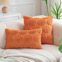 Pumpkin Fall Pillow Covers30X50Cm 45X45Cm 50X50Cm Throw Pillow Covers Soft Plush Pillowcase for Home Sofa Couch Halloween Decor 50x50cm
