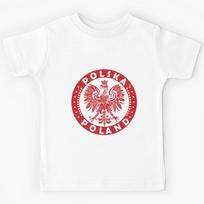 Polska Polish Eagle Vintage Distressed Poland Coat Of Arms Red Kids T-Shirt 160 white