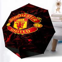 1 vnt. tvirtas automatinis skėtis su 8 karkaso stipinais, „Manchester United“ „Manchester City“ skėtis, skaitmeniniu būdu spausdintas, sulankstomas skėtis nešiotis lauke