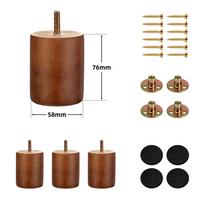 4 vnt. medinės baldų stalo kojelės, sofa kojelės su varžtais, baldų paaukštinimai, namų tobulinimo DIY pakeitimo kojelės sofai, sofai, kėdei, spintai D