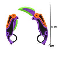 3D Spausdintas Sulankstomas Gravitacinis Atlenkiamas Nagų Peilis Fidget Žaislas Streso Malšinimui Suaugusiems & Paaugliams EDC Nerimo Malšinimo Žaislai Dovana black
