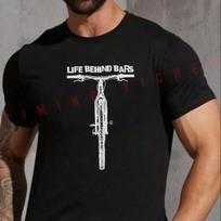 Funny Cyclist Bike Bicycle MTB BMX Racer Road Motorbike Men's Fashion T-shirt Casual Summer Comfortable Short Sleeve Tops XS black