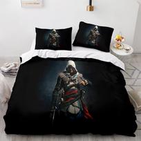 Naujas žaidimas A-Assassin S Creed Meno Antklodės Užvalkalas Pagalvės Užvalkalas Patalynės Komplektas Vaikams Berniuko Miegamojo Dekoras Dovana Viengulis Dvigulis Didelis Dydis 135X200cm black