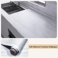 Pasidaryk pats lipni baldų vinilinė plėvelė medžio rašto virtuvės stalviršio renovacijos lipdukas aukštai temperatūrai atsparus nepralaidus vandeniui tapetų rulonas 40cm* 10m gray