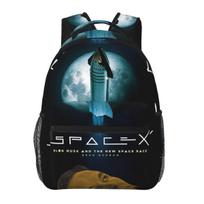 Musk SPACE X Kosmoso tyrimai Marsas Raketa Starship Studentų Kuprinė Mokyklinė Kuprinė Dieninė Kuprinė Vyrams Moterims Kuprinė ant Peties One Size black