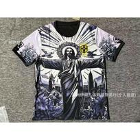 Brazilijos Nacionalinės Komandos Futbolo Marškinėliai '' Namų Išvykos Gerbėjo Marškinėliai Neymar Jesus Spausdinimas Kvėpuojanti Sportinė Apranga Unisex Suaugusiems Medium black