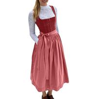 Moteriška vintažinė retro suknelė pasirodymams, darbui ir Oktoberfest XXXL oranžinė