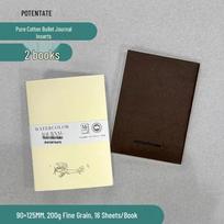 Zun Jue 300g Accordion Watercolor Sketchbook: Fine Grain, Portable, Foldable Journal for Art. beige