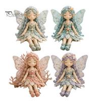 Beginner Friendly Sewing Craft Fairy Patchwork DIY Kit, Flower Fairies Make 4 Decorative Tabletop Dolls Dolls, Beginner-Friendly Project for E