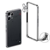 Nothing Phone 3 3A 3A Pro 3A Lite 4A Pro Ultra-Slim Metal Frame Case | with Seahorse Buckle & Independent Camera Lens Protector Nothing Phone (3a) Lite black