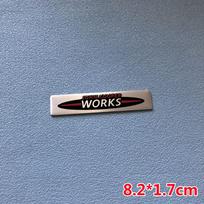 3D aliumininiai automobilio lipdukai Mini Cooper S JCW R53 R55 R56 R57 R60 F55 F56 automobilių stiliaus emblema, ženklelis, lipdukas ant kėbulo, bagažinės, lango gray