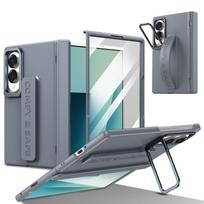 For Samsung Z Fold 8 Ultra 4 5 6 7 Case Full Hinge Protection Built-in Kickstand Hand Strap Screen Protector Shockproof Cover Case & Screen Protector&Galaxy Z Fold7