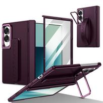 For Samsung Z Fold 8 Ultra 4 5 6 7 Case Full Hinge Protection Built-in Kickstand Hand Strap Screen Protector Shockproof Cover Case & Screen Protector&Galaxy Z Fold 8 Ultra