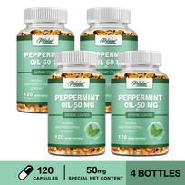 Pslalae Peppermint Oil 50mg Enteric Coated Softgels 120pcs — Digestive Support, Daily Wellness, Natural Comfort 120*4