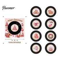 Individualizuojamas vinilo plokštelės magnetas grotuvas šaldytuvui Kalėdoms, su 9 programuojamomis plokštelėmis, Retro 256MB atmintis, LED apšviečiamas personalizuotas NFC magnetinis A black