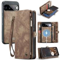 CaseMe Magnetic Purse Flip Leather Phone Case for Google Pixel 11 Pro XL 10 Pro 9 9A Zipper Wallet Multi Cards Cover Coque Etui Google Pixel 10 Pro XL ruda