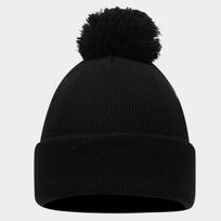 Winter Warm Knit Hat With Pom Pom Solid Color For Men Women Outdoor One Size mėlyna