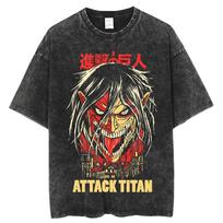 Anime 'Attack on Titan' Levi Ackerman Graphic T-Shirt, Comfortable Casual Loose Cotton Short Sleeve for Men and Women M