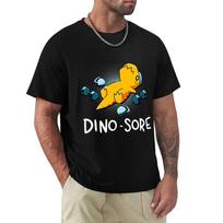 Dino Sore Funny Dinosaur Workout Gym Fitness Lifting T-Shirt Plus Size Basic Short Sleeve Top M black