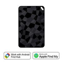 4 vnt. Android belaidžio įkrovimo vietos sekimo piniginės sekiklis Kortelė Vandeniui atsparus GPS lokatorius Veikia su Google Find My programėle Žyma Black-1pcs black