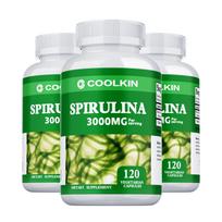 Coolkin Spirulina 3000mg Capsules 120pcs — Plant Nutrition, Daily Wellness, Nutritional Support 120*3