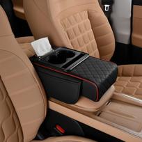 Large Capacity Armrest Heightening Cushion Side Storage Pockets Auto Armrest Cover  Car Interior Style 5