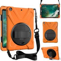 Dėklas, skirtas iPad 2 3 4 5 6 7 8 9th, Heavy Duty Army Smūgiams atsparus vaikų dangtelis, skirtas iPad air iPad pro iPad 4 9.7 ipad min iKickstand rankenos peties dirželio dėklas For iPad 2 3 4(2012) oranžinė