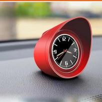 Automobilio interjero prietaisų skydelio ornamentas, laikrodis, visureigis, anglies pluošto šviesus elektroninis kvarcinis laikrodis Automobilių dekoro priedai raudona