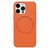 Odinis dėklas Magsafe belaidžiam įkrovimui iPhone 15 14 13 Pro Max 12 13 Pro 14 Pro iPhone14 smūgiams atsparus telefono dangtelis iphone 15 oranžinė