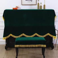 „Tassel Velvet“ fortepijono išmatų dangtelis Pusiau dulkėms atsparūs dangteliai Apsauginis dangtelis 200*150cm žalia