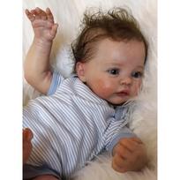 49cm Reborn Kūdikis Lėlė Meadow 3D Švelniai Tapyta Odos Lėlė Žaislas su Rankomis Įsišaknijusiais Plaukais Lėlės Žaislai Cloth Body Doll brown