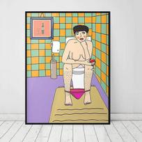 Modern Ragazza Capezzoli Boho Bagno Illustrazione Poster Minimalista Arte Della Parete Stampe Su Tela Pittura Immagini Decor 21x30cm No Framed gray