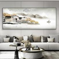 Naujo kiniško stiliaus svetainės dekoravimas tapyba sofos fonas kraštovaizdžio tapyba Zen studijos arbatos kambario plakatas namų dekoravimas 60x180cm no frame gilios šampano spalvos