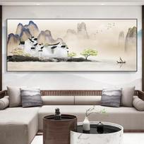 Naujo kiniško stiliaus svetainės dekoravimas tapyba sofos fonas kraštovaizdžio tapyba Zen studijos arbatos kambario plakatas namų dekoravimas 50x150cm no frame navajo baltos spalvos