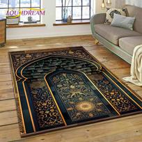 Musulmonų Islamo Maldos Klūpėjimo Polipropileno Kilimėliai Mandala Kilimas Kilimas Miegamojo Svetainės Namų Sofos Dekoravimui, Didelis Dekoro Grindų Kilimėlis 80cm x 120cm