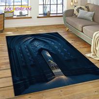 Musulmonų Islamo Maldos Klūpėjimo Polipropileno Kilimėliai Mandala Kilimas Kilimas Miegamojo Svetainės Namų Sofos Dekoravimui, Didelis Dekoro Grindų Kilimėlis 40cm x 60cm gray